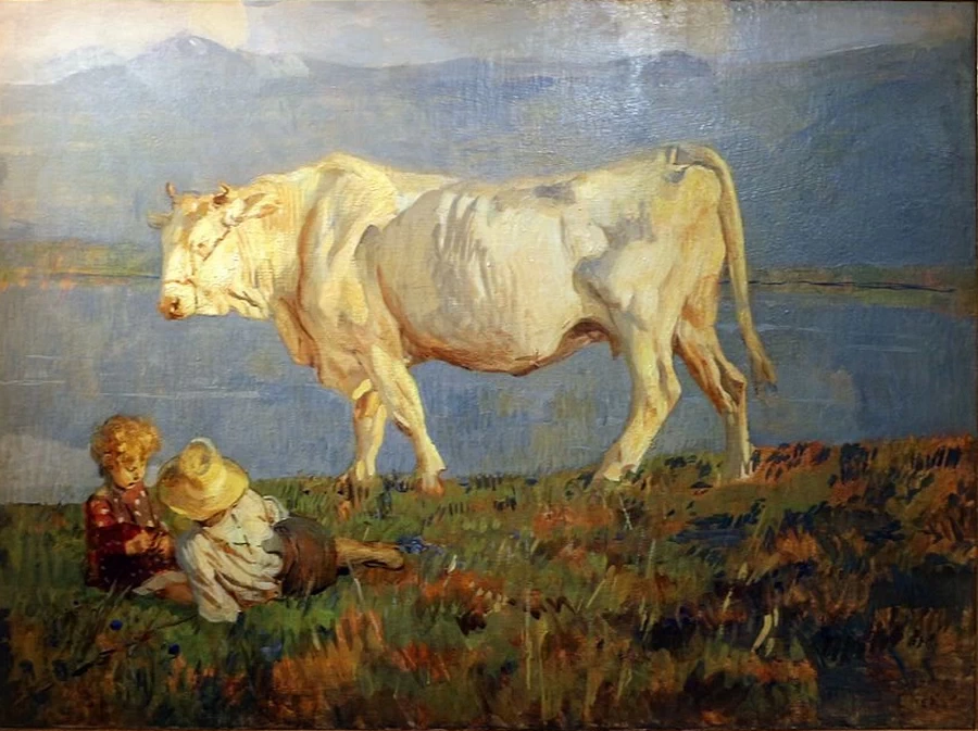  94-Ettore Tito-Il toro bianco-Collezione Frugone 